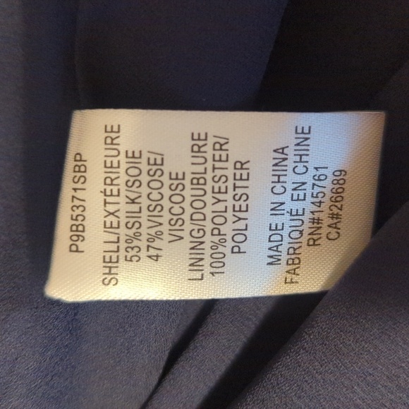 Parker Womens Silk Violet Dress XS Red White Blue Floral Flutter Sleeve Shift - Picture 8 of 9